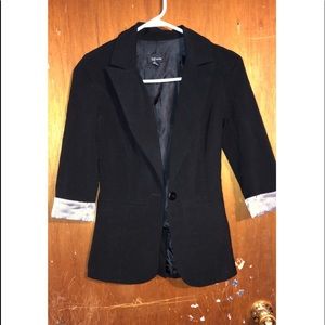 Black with striped sleeve blazer